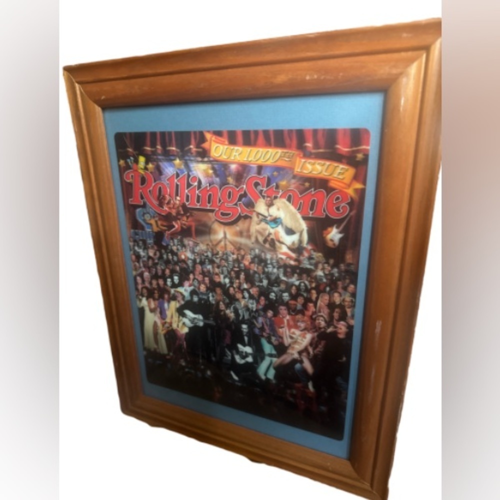 Rolling Stone 1000th Issue Framedholographic  Poster